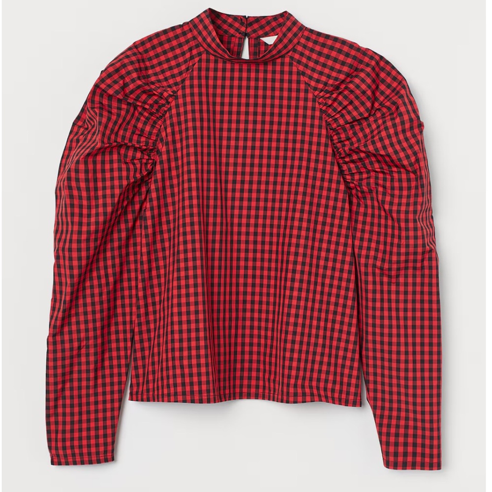 H&M PUFF-SLEEVED BLOUSE